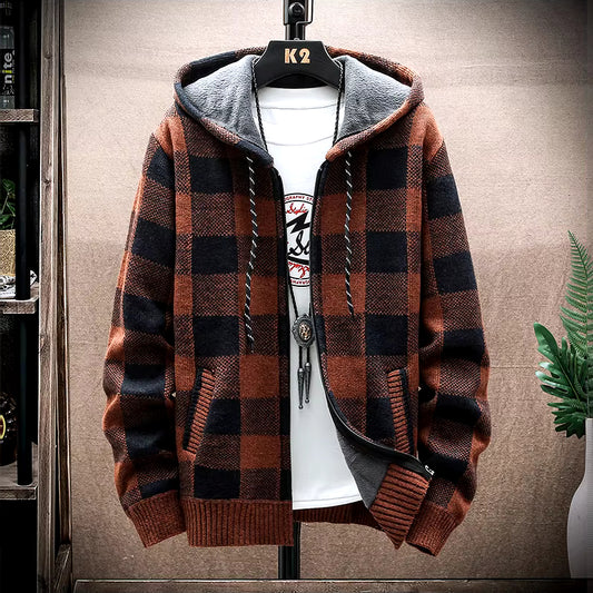 Shakki Plaid Hooded Jacket